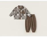 طقم خريفي مستورد مربعات